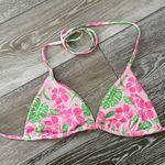 SheIn Tropical! Swimwear Sz L Bikini Top Pinks & Greens Floral Print Photo 5