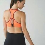 Lululemon  Go Steady Orange Burgundy Trim Bra Size 4 Photo 1