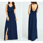 Show Me Your Mumu NWT Kendall Maxi Dress in Rich Navy Crisp Photo 1