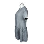 Pull & Bear  Gray Jersey Cotton Oversized Short Sleeve Mini Ruffle T-Shirt Dress XS Photo 1