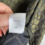 Coldwater Creek  Textured Diamond Blazer Jacket Small Olive Green Boho Quilted Photo 7