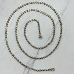 Skinny Clear Rhinestone Silver Tone Belly Body Metal Chain Link Belt OS One Size Photo 0