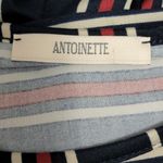 Antoinette spicy mix navy striped ruffled maxi dress size medium Photo 7