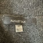 August Silk Womens Sweater Blazer Cardigan Size M Gray Wool Blend Pockets Photo 7