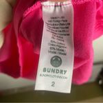 Sundry  Size 2 Tee Shirt Hot Pink Star Print Modal Short Sleeve Tee Scoop Neck M Photo 3