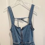 Free People  WE THE FREE Crvy Sam Denim One Piece Jumpsuit Flare size 10 Photo 5