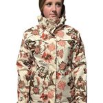 Liquid Boardwear ski jacket in cream & floral with removable hood size XS White Photo 0