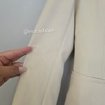 ZARA  Cream Inverted Lapel Long Blazer Jacket Photo 9