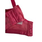 Cacique  Pink Orange Green Floral Embroidered Lined Cups 42D Bra Photo 5