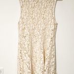 Free People  Vintage Size Large Cream Lace Mini Dress Without Slip Photo 3