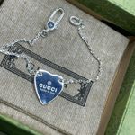 Gucci Sterling Silver Heart Bracelet With Trademark Photo 0