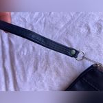 VKK dark blue black leather pouch/wristlet zipper Genuine Leather lightweight Photo 7