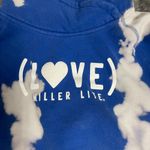 🖤MILLER Lite Tie Dyed Crop Hoodie, XL Blue Photo 1