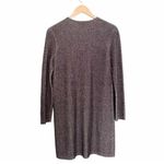 Theory Long Zip Front Lioralee Cardigan Dress Black Gray Thick Knit Size Small Photo 3