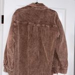 Boutique  Brown Shacket Button Up Photo 3