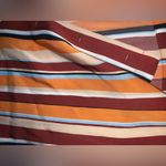 frame denim Frame mini short sleeve button up shirt striped blouse satin brown fall $225 Photo 2