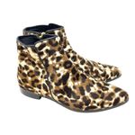 J.Crew Collection Sienna Leopard Calf Hair Booties Black Brown Size 8 Photo 0