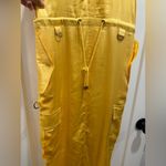 Love The Label Anthropologie Sleeveless Utility Dress Yellow Size XS Photo 5