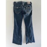 True Religion  Joey Jeans Women 30 Medium Wash Denim Twisted Hem Thick Stitch Y2K Photo 2