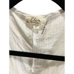 Elan  Women's Pleated Dress M White Lightweight Flowy V Neck Photo 1