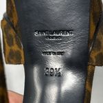 Saint Laurent Bianca Bow 105 Leopard Suede Platform Stiletto Sandal Heels Brown Photo 9