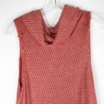 Free People We the XS Top Sleeveless Tank Cowl Neck Red White Knit Soft 1231 Photo 5