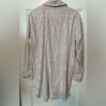 Victoria's Secret  Metallic Striped Button Front Sleep Shirt Size Medium Photo 1