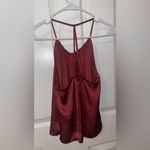 Charlotte Russe Maroon Flowy Ruffle Cross Back Tank Top Photo 4