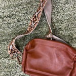 FashionPuzzle Triple Zip Small Crossbody Bag Brown Photo 0