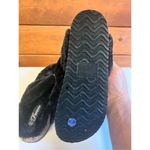 Forever Fuzzy Thong Slippers Sz 8.5 Black NWOT Black Photo 3