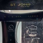 St. John  Color Block Blue Black Leather Pointed Toe Block Pump Heel 7 Photo 7