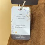 Haute Hippie  | Tan Suede/Leather Festival Hobo Bag w/ Matching Mini Bag Photo 3