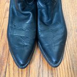 Dan Post Vintage  Black Suede White Stitching Cowboy Western Boots Size 6M Photo 5
