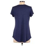 H by Halston Halston Blue V-Neck Short Sleeve Top Photo 6