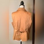 Coldwater Creek  Chestnut Brown Leather Vest Size Large Photo 1