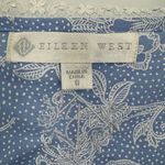 Eileen West ballet nightgown women's small blue floral embroidered button front Photo 7
