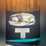 Talbots  Silk Scarf Sweater Size Medium Nautical 3/4 sleeve New NET Photo 3