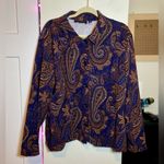 Briggs New York Briggs NY Blue & Brown Vintage Button-Down Shacket 2XL Photo 0