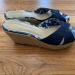 Arturo Chiang  Blue Denim‎ Espadrille Wedge Slides Photo 2