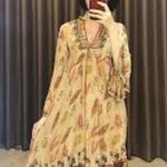 ZARA  Long Bell Sleeve Spring Ares Dress Embroidery Boho Brown Size S New Photo 8