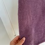 ZARA fuzzy knit mauve purple fitted mini halter dress women’s large sleeveless Photo 3