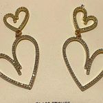 House of Harlow NWT  dangling heart hoop glass stone earrings Photo 1