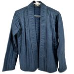 Aritzia Golden TNA Harmon Kimono Open Jacket Quilted Night Navy Tonal Mura S Photo 1