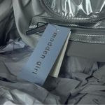 Madden Girl New With Tags Metallic Silver Tote Bag Set Weekender and waist bag Photo 10