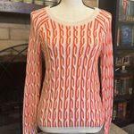 Willow & Clay Orange & Ivory Knit Sweater - Medium Photo 0