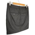 Gap Pleated Front Pocket Career Lined Zip Mini Skirt Black 4 Photo 8