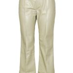 NANUSHKA Zoey Vegan Leather Cropped Flare Trousers, Pebble, Large Photo 12