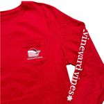 Vineyard Vines Santa Whale Long Sleeve Pocket Tee T-Shirt M Medium Photo 1