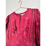 DEREK LAM COLLECTIVE Red Floral Chiffon Keyhole Empire Waist Midi Dress Size 44 Photo 11