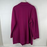 Chico's  Size 3 US 16 18 Knit Plush Jacket Hillcrest Pink Over Coat Single Button Photo 7